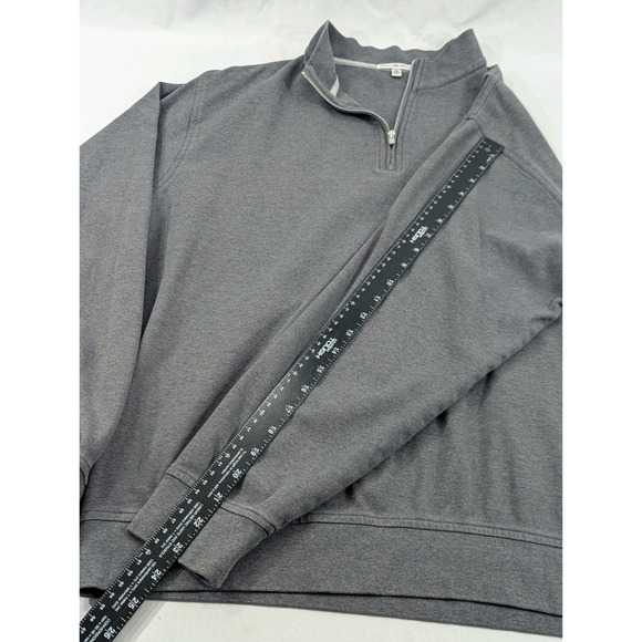 Peter Millar Sweater Mens XL Grey Quarter Zip Long Sleeve Oak Tree Golf Course - Picture 6 of 8